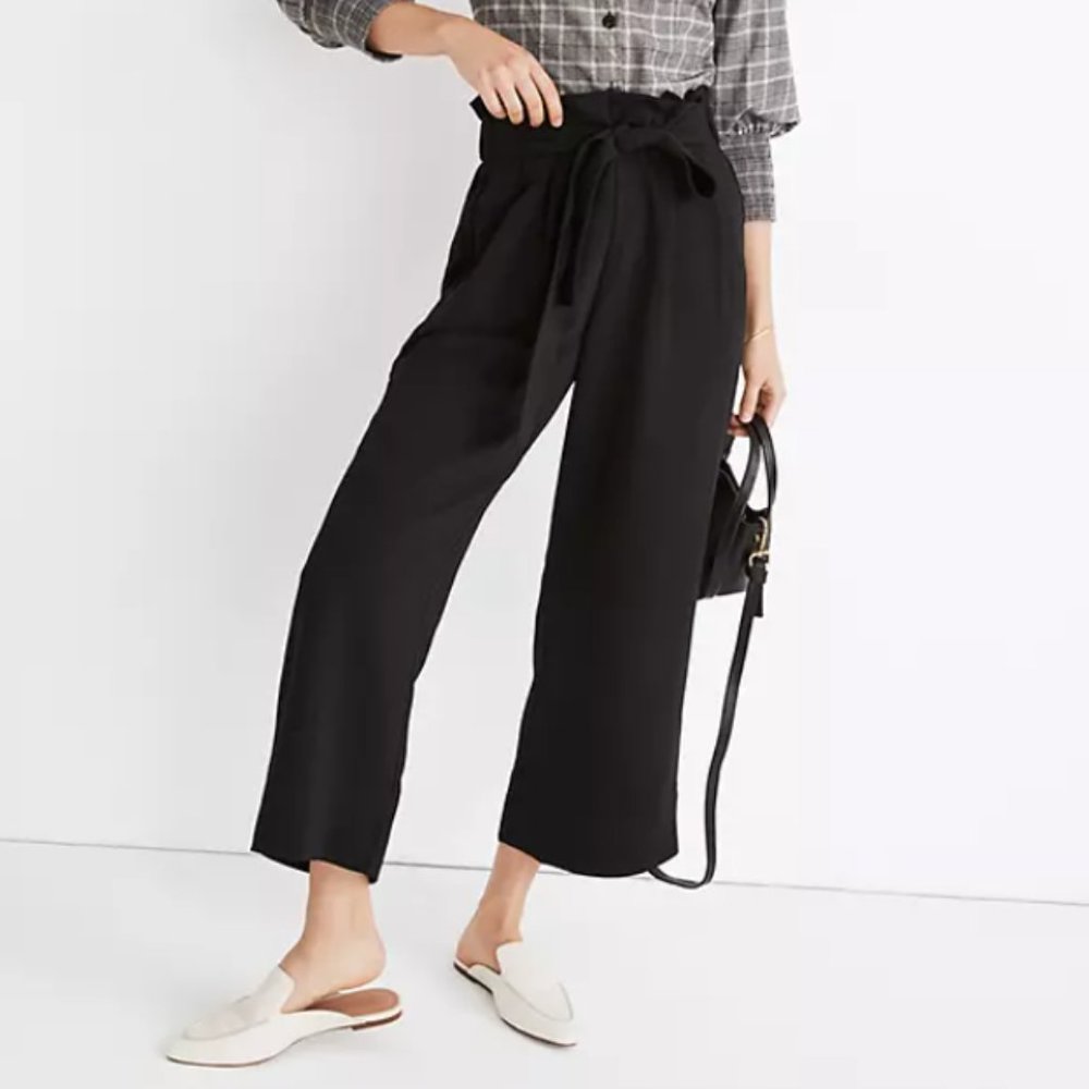Madewell Tie-Waist Huston Pull-On Crop Pants